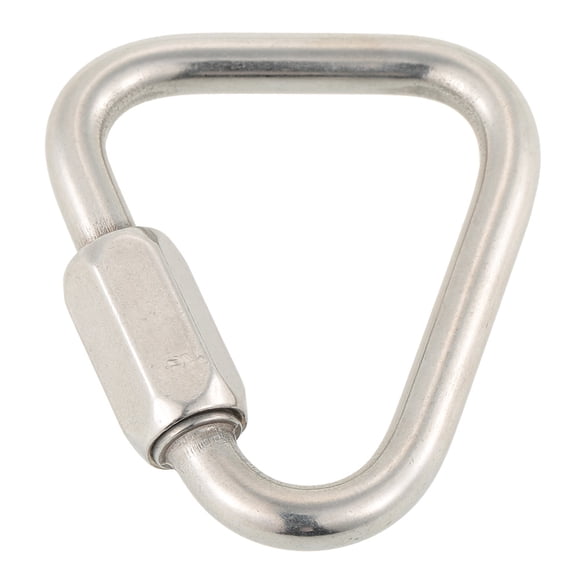 YBLUEDOFHIN High-Strength Stainless Steel Triangle Carabiner for Outdoor Adventures, Camping, and Climbing - Model S7360-0060