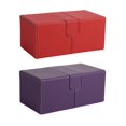 thumbnail image 1 of figatia lovoski 2 Trading Card Deck Box Storage Standard Display Holder Holder Organizer Red Violet, 1 of 9
