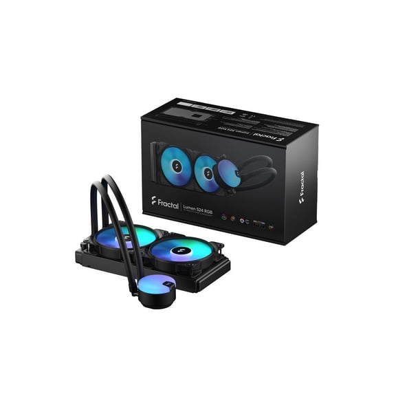 Fractal Design Lumen S24 v2 RGB Aspect 12 RGB x2 AIO CPU Liquid/Water Cooler - Supports Intel LGA 1851/1700/1150/1151/1155/1156/1200 LGA 1366/2011/2011-3/2066 and AMD AM5/AM4