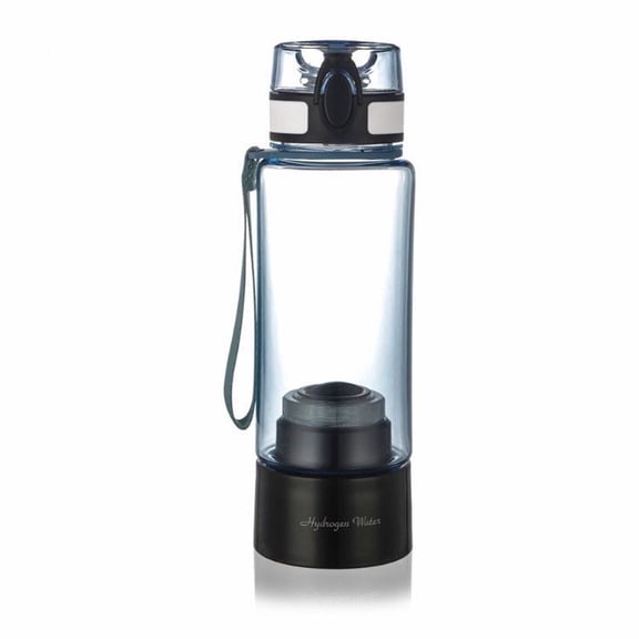 Hydrogen Water Bottle, 4-in-1 Hydrogen Water Generator, 13 Ounce Large Capacity, BPA-Free Tritan Body SPE PEM Ionizer, Black