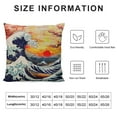 thumbnail image 5 of Nawypu Pillow Cover Japanese Sakura Traditional Oriental The Great Wave of Kanagawa Throw Pillow Decor for Livingroom Couch Bed Decorative Gift, 5 of 5