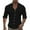 Black, variant on Dpytoraw Mens Fashion Casual Cot Ton And Buckle Solid Color Nine Sleeve Shirt Shirt Top Men’s Linen Shirts