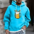 thumbnail image 2 of DDAPJ pyju Novelty Graphic Hoodies for Men 3D Beer Print Hooded Sweatshirt Drop Shoulder Pullover Hoodie Casual Holiday Sweatshirts Sky Blue XXXXL, 2 of 6