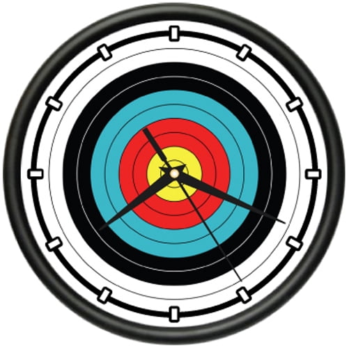 ARCHERY Wall Clock target bow arrows bowhunting gift