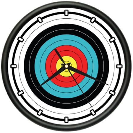 ARCHERY Wall Clock target bow arrows bowhunting gift