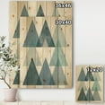 thumbnail image 3 of Designart 'Blue Minimal Triangles IV' Mid-Century Modern Print on Natural Pine Wood, 3 of 3