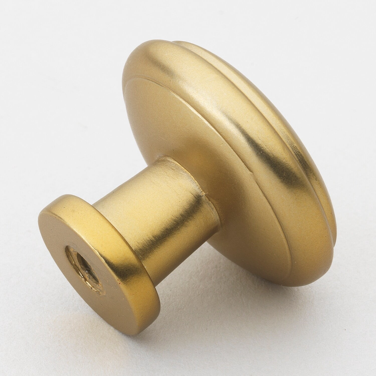 GlideRite 1.125 in. Round Ring Classic Cabinet Knobs, Brass Gold, Pack of 10