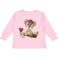 thumbnail image 3 of Inktastic Baseball Teddy Bear Boys Long Sleeve Toddler T-Shirt, 3 of 5