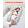 thumbnail image 2 of Almohada de embarazo VEVOR, almohada de maternidad de cuerpo entero en forma de U para embarazadas, almohadas de apoyo suaves y transpirables con funda extraíble y lavable, 2 of 9