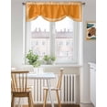 thumbnail image 3 of Orange Greek Tie Up Valances Curtain, Adjustable Kitchen Key Design Farmhouse Valances for Windows Decor, Rod Pocket Short Curtains Set for Bedroom/Bathroom, 42"x12", 3 of 8
