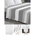 thumbnail image 6 of Grey Stripe Twim Size Flat Sheet, Wrinkleproof & Fadeproof Cooling Flat Bed Sheet Only, Minimalist Farmhouse Striped Breathable Soft Bedding Top Sheets 66 x 96 Inches, 6 of 8