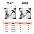 thumbnail image 6 of Throw Pillow Covers 16x16 Inch Set of 2 Crow Skull Halloween Decorative Pillow Covers Black Scary Bone Horror Cushion Cover Pillowcase for Sofa Couch Bed Home Decor, 6 of 9