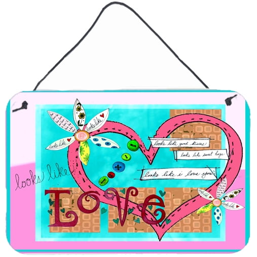 Carolines Treasures PJC1114DS812 Looks Like I Love You Valentines Day Wall or Door Hanging Prints  8x12 multicolor