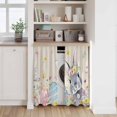 thumbnail image 6 of Easter Bunny Kitchen Curtain for Berdoom Living Room Cafe 45 Inch Length, Blue Easter Eggs Spring Floral Linen Tiers Curtains Light Filtering Drapes Rod Pocket Window Treatment 2 Panels 52"Wx45"L, 6 of 8