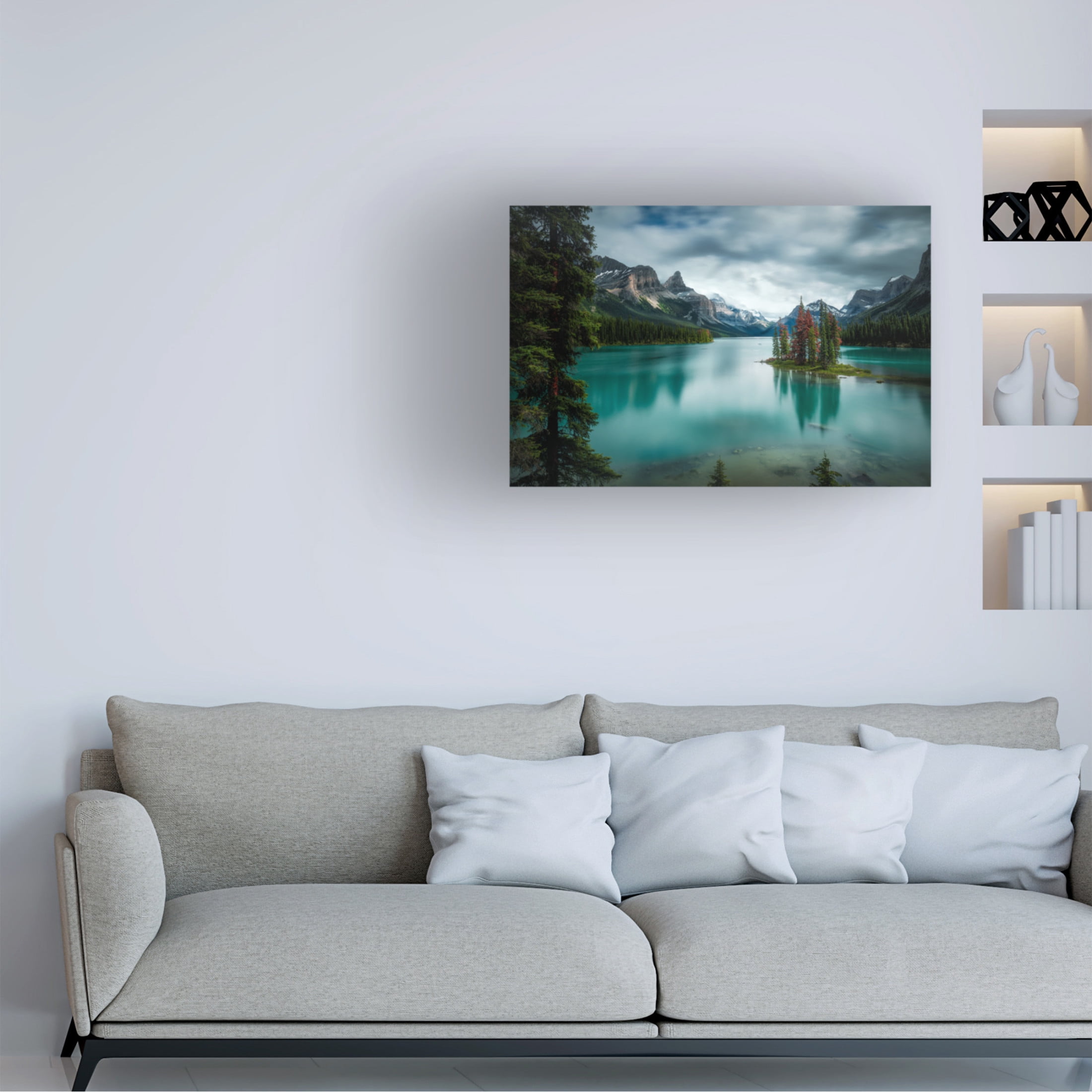 Canvas Wall Art - Alex Zhao 'Spirit Island' Wall Art for Living Room, Bedroom, or Office Décor by Trademark Fine Art - 32 x 22 Inches