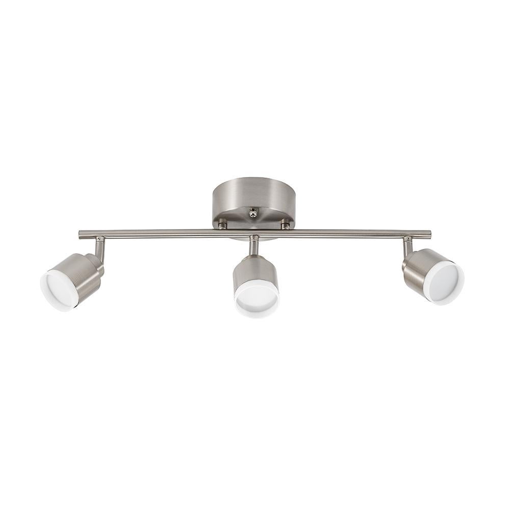 Open Box 19 In. 3-Light Brushed Steel Integrated LED Track Lighting Kit