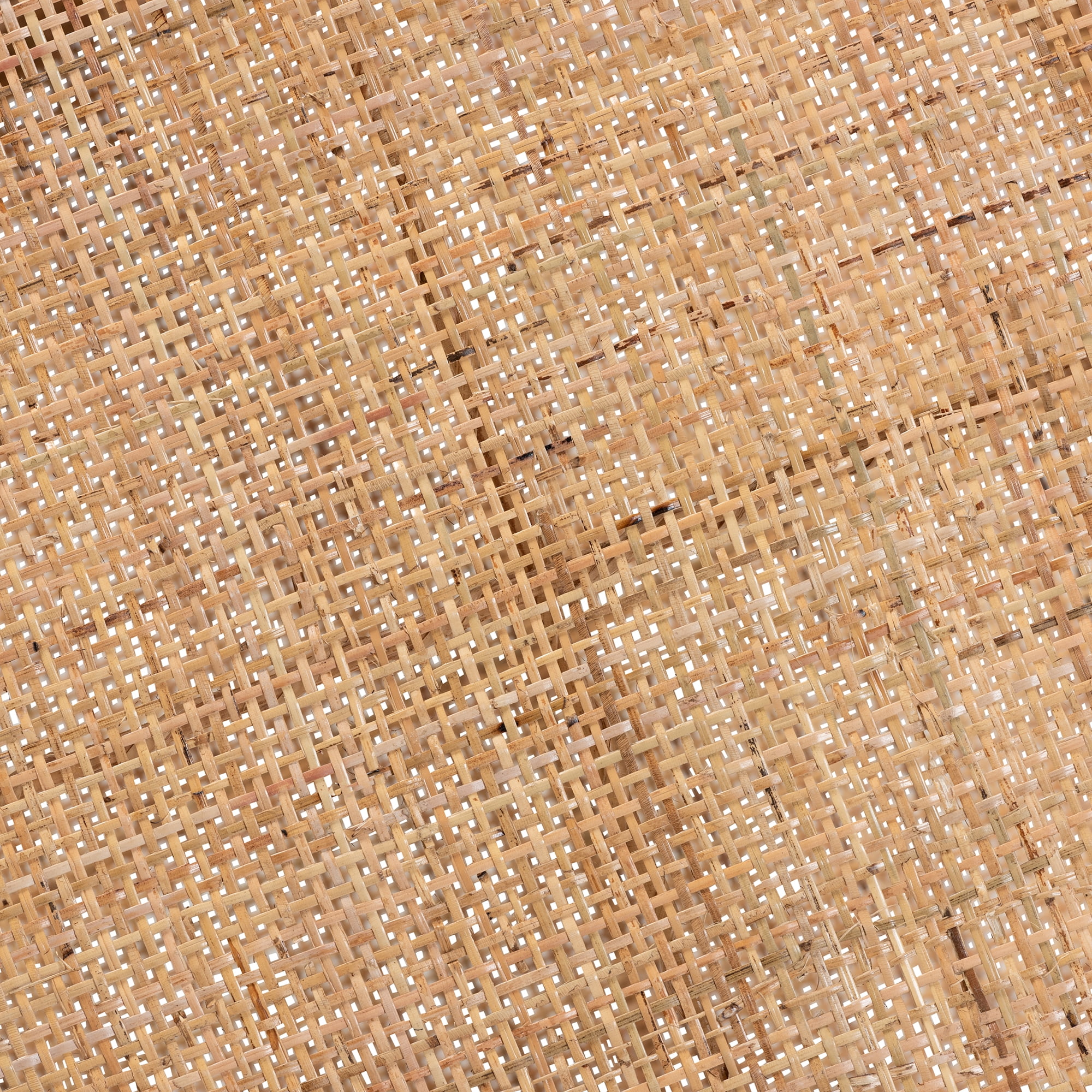 bali & pari Bella Rattan and Mahogany wood BOHO End Table, Natural Brown