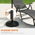 thumbnail image 5 of Nuu Garden Outdoor 26 lb, 18'' Round Patio Umbrella Base, Weighted Umbrella Stand with Hand-turn Knob, Weather-resistant Polyethylene and Concrete, for Patio Umbrellas with Φ1.5''-1.9'' Poles, Black, 5 of 9