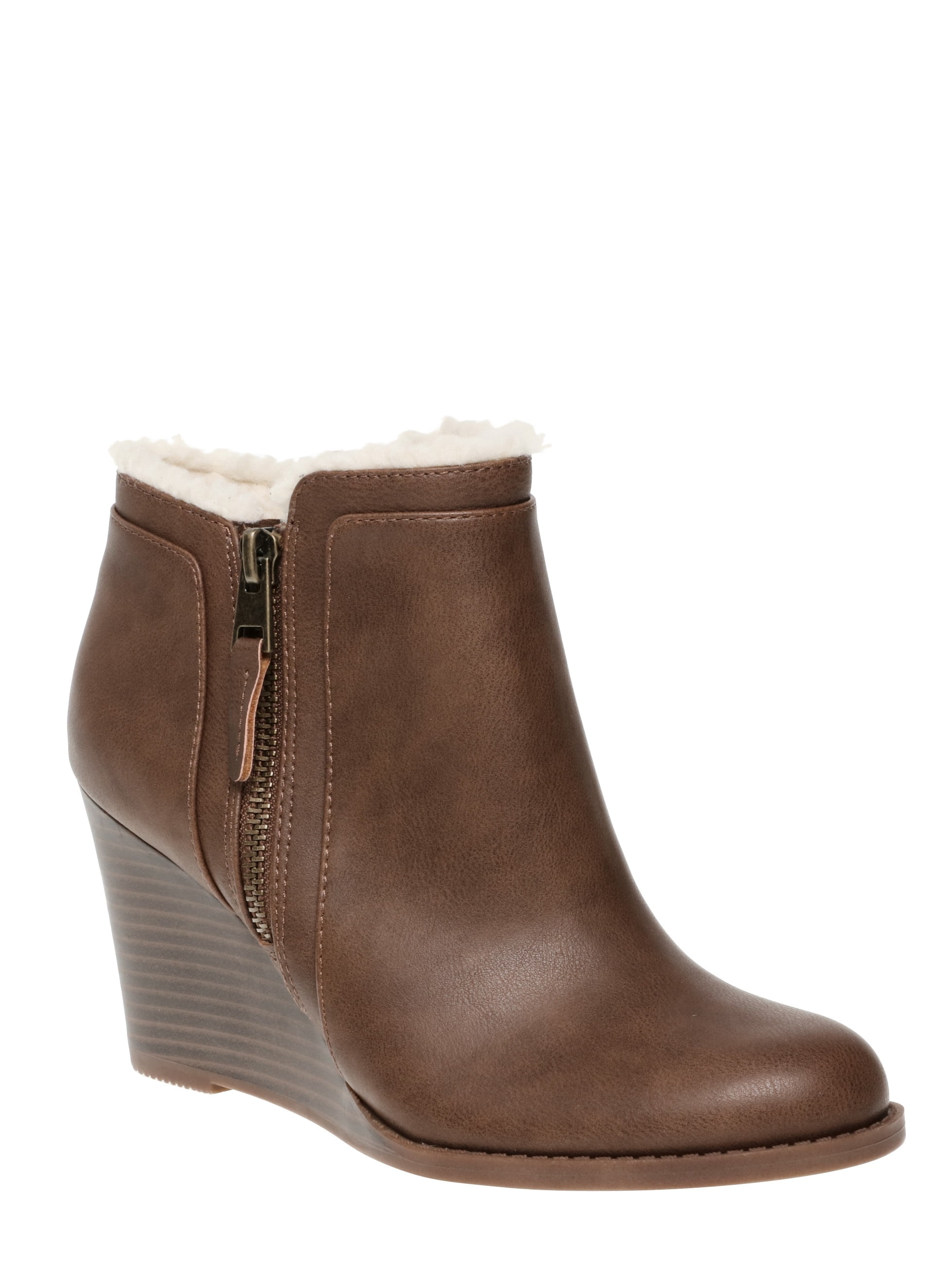 time and tru wedge booties