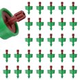 thumbnail image 1 of Uxcell 30-Pack 2.1 GPH Gotero Compensador de Presión, Emisores de Riego por Goteo para Sistemas de Riego de Jardín/Césped/Macetas [Verde+Rojo], 1 of 7