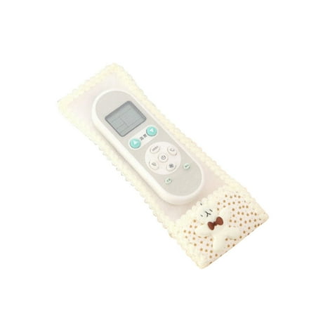

Lace Cover For Remote Control 1PC European Style Creative Beautiful Fabric Lace Cover for Set Gypsophila Bear Pattern Middle Size(Beige)