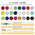 thumbnail image 2 of Kit de fabricación de pulseras Sistenia con cuentas de vidrio de 6 mm, 1400 unidades, 24 colores, 2 of 7