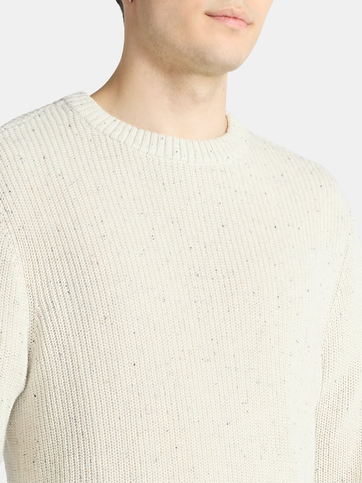 No Boundaries  Souffle Yarn Confetti Sweater with Long Sleeves, Men's Sizes XS-3XL