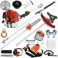 thumbnail image 2 of Seipouy Powerful 52cc 5 in 1 Multi Functional Trimming Tools,Gas Hedge Trimmer,Weed Eater,String Trimmer, Brush Cutter,Pole Saw Chainsaw with Extension Pole, Rubber Handle & Shoulder Strap Included, 2 of 11
