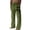 Green, variant on Hanes Mens Linen Pants Beach Hawaii Print Casual Summer Casual Pants Elastic Waist Drawstring Baggy Trousers with Pockets Khaki XL