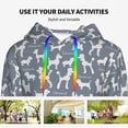 thumbnail image 4 of Lsque Poodle Dog Pattern Casual Women's Hoodie,Hooded Sweatshirt with Kangaroo Pocket,Pullover Hoodie with Eye-catching Drawstrings-Large, 4 of 7