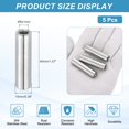 thumbnail image 2 of M6x1mm 5 Pack 304 Stainless Steel Round Connector Nuts,0.39"OD x 1.57"H, 2 of 6
