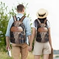 thumbnail image 4 of Fotbe Cute Mouse In Glasses Printed Canvas Daypack - Stylish and Durable Vintage Compact Backpack - Class, Work, Travel, or Laptop Bookbag,Organized Compartments-Small, 4 of 5