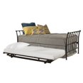 thumbnail image 3 of Hillsdale Furniture Midland Metal Backless Sleigh Twin Daybed with Trundle, Black Sparkle, 3 of 10