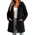 thumbnail image 2 of Ihhxva Women's Cardigan Sweater Hooded Warm Winter Coat Loose Fit Multi-Pockets Long Sleeve Cozy Casual Cold Weather Outings S-2XL, 2 of 8