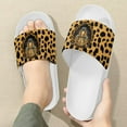 thumbnail image 3 of Psesaysky Leopard Print Slide Sandals for Men Big Boys Flexible Comfortable Sandals Suitable for Bathroom Beach Swimming Pool Anti-Slip Lightweight Sandals Shoes, 3 of 4
