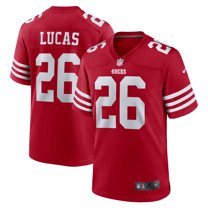 Men's Nike Chase Lucas Scarlet San Francisco 49ers Team Game Jersey
