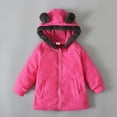 thumbnail image 3 of WIBACKER 1-6T Baby Boys Fleece Jacket Kid Girls Zip Up Hoodies Fall Winter Bear Ear Coats Toddler Outerwear, 3 of 10