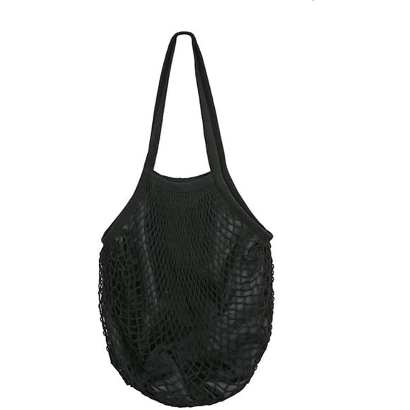 Reusable Cotton Mesh Grocery Bags Foldable Long Handle Net Tote Bags for Farmers Market Shopping, Fruit and Vegetable Bags