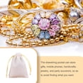 thumbnail image 3 of Minnieouse Estuche para joyería Bolsos pequeños con cordón Embalaje Exhibición Goodies Regalos Almacenamiento para teléfonos móviles Ropa, zapatos y accesorios Miscelánea Beige-15*20, 3 of 6