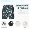 thumbnail image 5 of Balery Vintage Floral Mens Swim Trunks Swim Shorts for Men Quick Dry Inseam Beach Shorts with Compression Liner Pocket-Small, 5 of 9