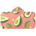 thumbnail image 2 of Avocado on Pink Kids Hooded Beach Towel Baby Bath Poncho Towels with Hood Absorbent 50"x23.5" for Pool Swimming, 2 of 7