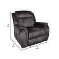thumbnail image 5 of Harbor 38 Inch Power Recliner Chair, Pocket Coils, Gray Faux Suede, 5 of 6