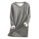 thumbnail image 1 of Moda Keep Warm Mujer Casual Cuello en V Manga larga Sólido Señoras Sudaderas Blusa Tops Pompotops  gfhjh20596, 1 of 3