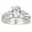 White Oval, variant on 1 Carat Wedding Ring Sets Infinity Band Princess Sterling Silver Rings for Women CZ Size 7