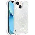 thumbnail image 2 of Slim Fit Phone Case for iPhone 14 Plus (6.7 in.), Glitter Liquid Quicksand Effect Silicone Soft TPU Case with Camera Lens and Screen Protection for iPhone 14 Plus,LSWT Colorful, 2 of 7