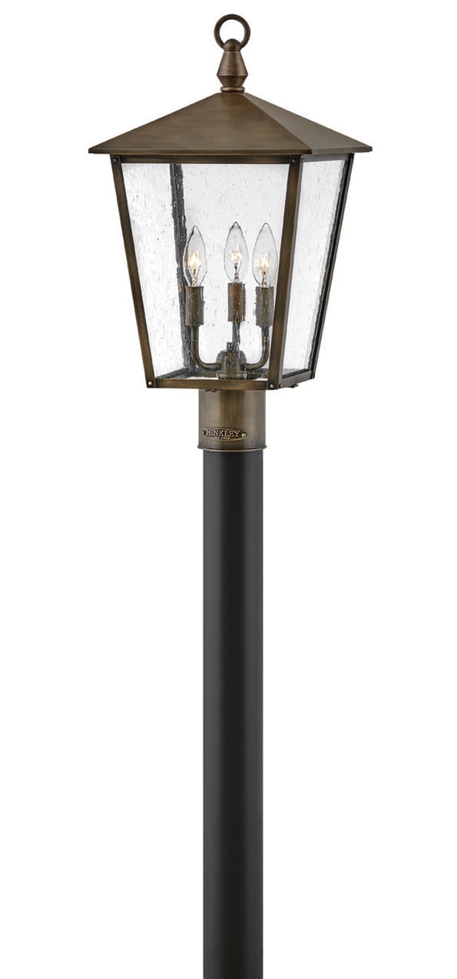 3 Light Medium Outdoor Post Top Or Pier Mount Lantern In Traditional Style 11 Inches Wide By 20.75 Inches High-Black Finish Hinkley Lighting 14061Bk