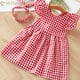 thumbnail image 2 of Vestidos de verano para niñas, vestidos de verano para niños, sin mangas, bonito estampado de paraguas, cuello redondo, vestido acampanado, vestidos de princesa de verano para niñas Tan Jianjun unisex, 2 of 2