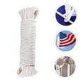 thumbnail image 3 of CRAFTHROU White 1Set 6mm Diameter 15.5m Nylon Flagpole Lifting Rope for Outdoor Use, 3 of 8