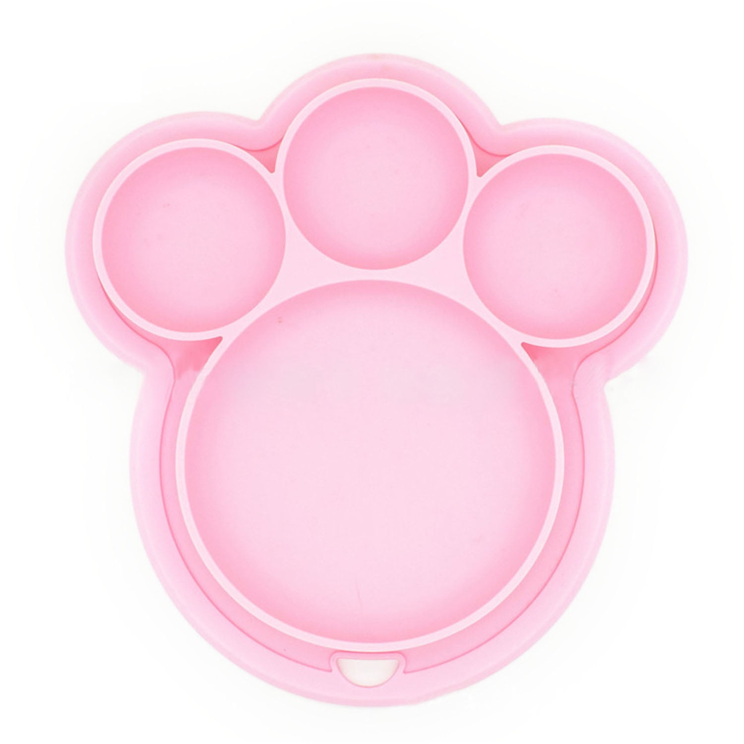 Kids' Plate Cute Bear Paw Shape Silicone Divided Plate ...