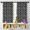 thumbnail image 5 of Blackout Kids Curtains,Black White Skull Pattern Childrens Insulated Curtains Set Of 2,Bedroom Essentials,Toddler Room Decor 42x54in(106x137cm), 5 of 5